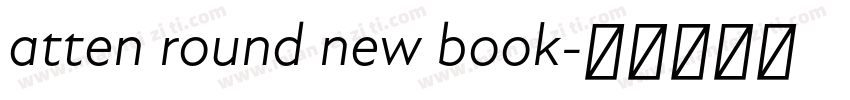 atten round new book字体转换